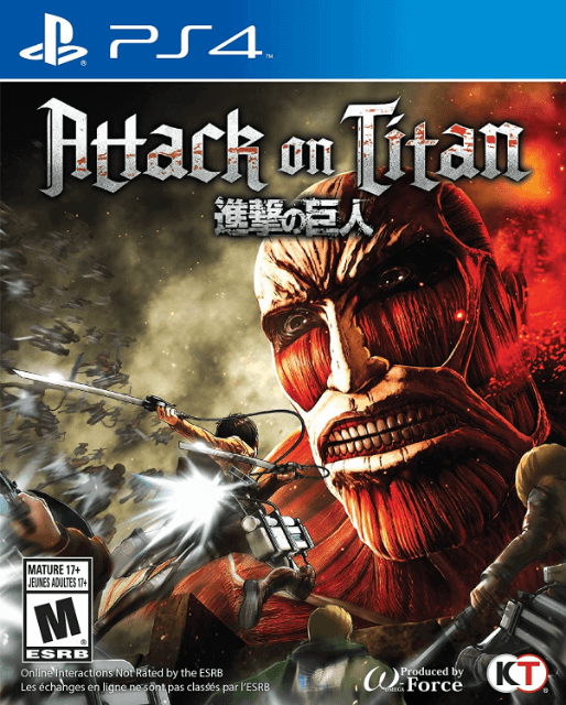 Attack on Titan box art for Playstation 4